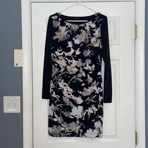 Banana Republic floral dress, black/navy. Size small.
